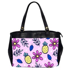 Flowers Purple Oversize Office Handbag (2 Sides) by nateshop