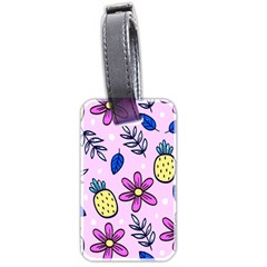 Flowers Purple Luggage Tag (two Sides) by nateshop