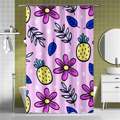 Flowers Purple Shower Curtain 48  X 72  (small)  by nateshop