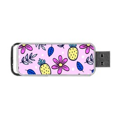 Flowers Purple Portable Usb Flash (two Sides) by nateshop