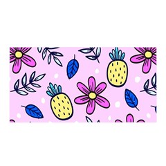 Flowers Purple Satin Wrap 35  X 70  by nateshop