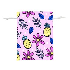 Flowers Purple Lightweight Drawstring Pouch (m) by nateshop