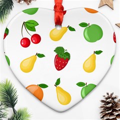 Fruits Heart Ornament (two Sides) by nateshop