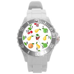 Fruits Round Plastic Sport Watch (l) by nateshop