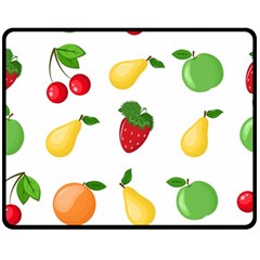 Fruits Double Sided Fleece Blanket (medium)  by nateshop