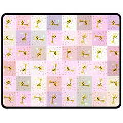 Giraffe Double Sided Fleece Blanket (medium)  by nateshop