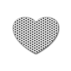 Gray Motif Rubber Coaster (heart) by nateshop