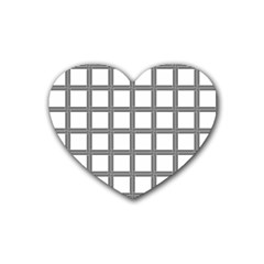 Grid Box Rubber Coaster (heart) by nateshop