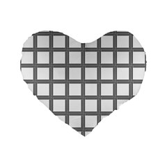 Grid Box Standard 16  Premium Flano Heart Shape Cushions by nateshop