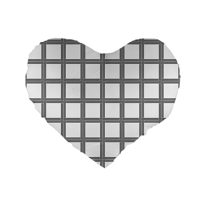 Grid Box Standard 16  Premium Flano Heart Shape Cushions