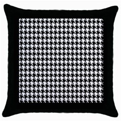 Houndstooth Throw Pillow Case (black)