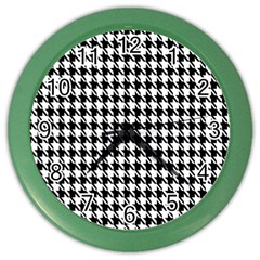 Houndstooth Color Wall Clock by nateshop