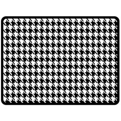 Houndstooth Double Sided Fleece Blanket (large)  by nateshop