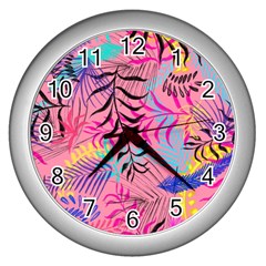 Illustration Wall Clock (silver) by nateshop