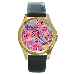 Illustration Round Gold Metal Watch by nateshop