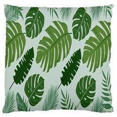 Leaves Large Flano Cushion Case (one Side) by nateshop