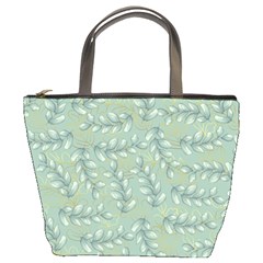 Leaves-pattern Bucket Bag by nateshop