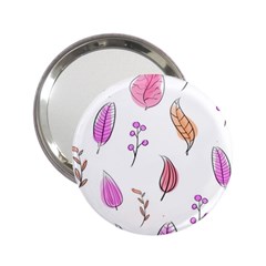 Leaves-pink 2.25  Handbag Mirrors