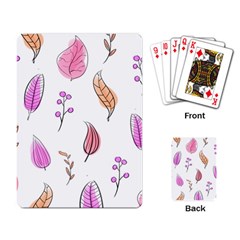 Leaves-pink Playing Cards Single Design (Rectangle)