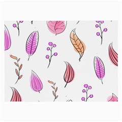 Leaves-pink Large Glasses Cloth (2 Sides)