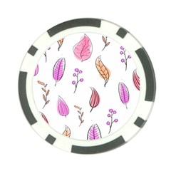 Leaves-pink Poker Chip Card Guard (10 pack)