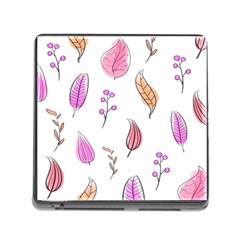 Leaves-pink Memory Card Reader (Square 5 Slot)