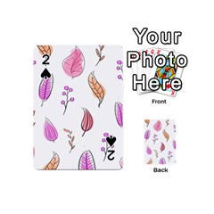 Leaves-pink Playing Cards 54 Designs (Mini)