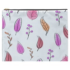 Leaves-pink Cosmetic Bag (XXXL)