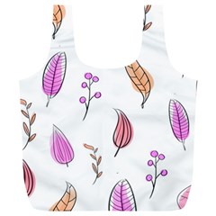 Leaves-pink Full Print Recycle Bag (xl) by nateshop