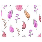 Leaves-pink Double Sided Flano Blanket (Medium)  60 x50  Blanket Front