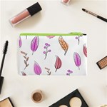 Leaves-pink Cosmetic Bag (XS) Back