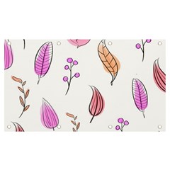 Leaves-pink Banner And Sign 7  X 4 