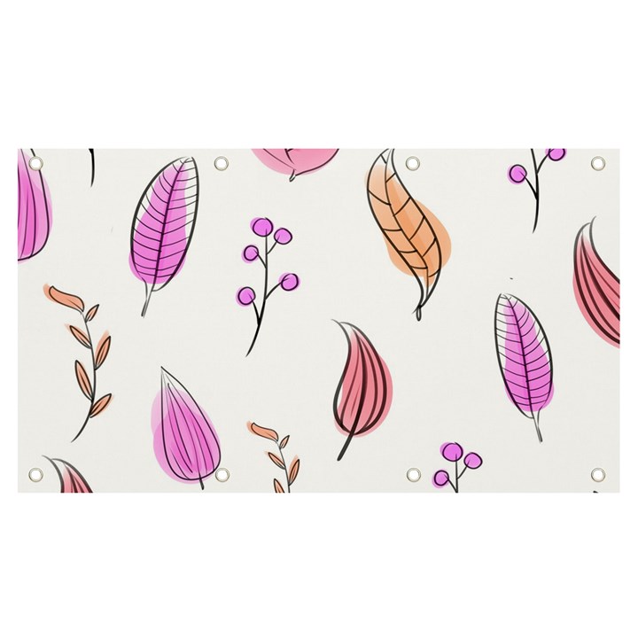 Leaves-pink Banner and Sign 7  x 4 