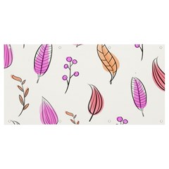 Leaves-pink Banner And Sign 8  X 4 