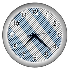 Lines Wall Clock (silver)