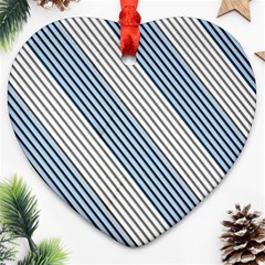 Lines Heart Ornament (Two Sides)