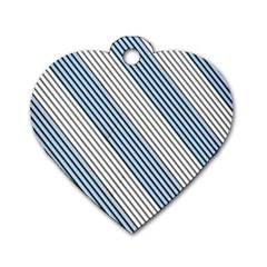 Lines Dog Tag Heart (Two Sides)