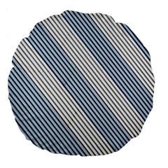 Lines Large 18  Premium Flano Round Cushions