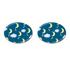 Moon Cufflinks (oval) by nateshop