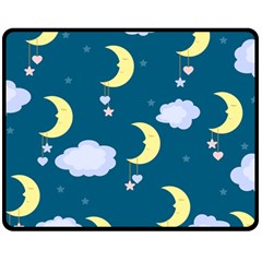 Moon Fleece Blanket (medium)  by nateshop