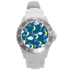 Moon Round Plastic Sport Watch (l) by nateshop