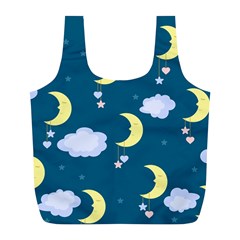 Moon Full Print Recycle Bag (l) by nateshop