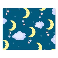 Moon Double Sided Flano Blanket (large)  by nateshop