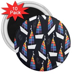 Non-seamless 3  Magnets (10 Pack)  by nateshop