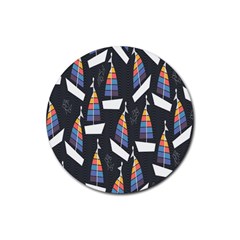 Non-seamless Rubber Round Coaster (4 Pack)