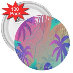 Palm-trees 3  Buttons (100 Pack)  by nateshop