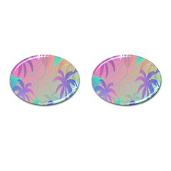 Palm-trees Cufflinks (oval) by nateshop