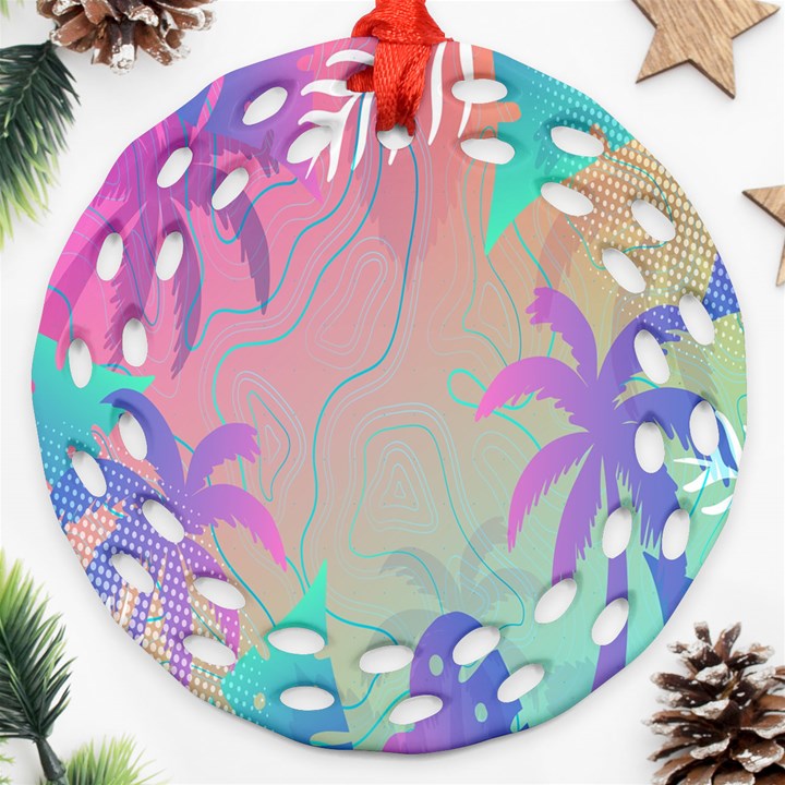 Palm-trees Ornament (Round Filigree)