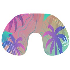 Palm-trees Travel Neck Pillow by nateshop