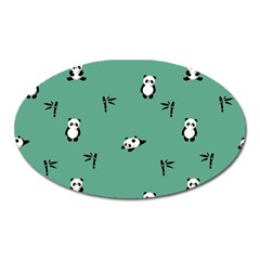 Pandas Oval Magnet by nateshop